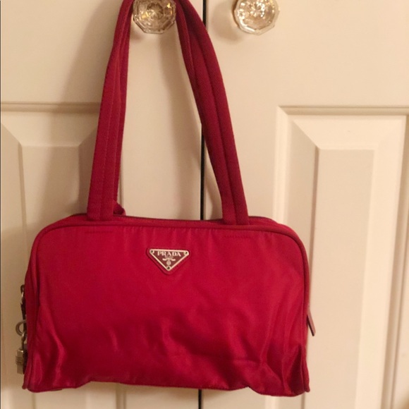 Red Nylon Prada Bag: Authentic w/card Y2K - Picture 1 of 8